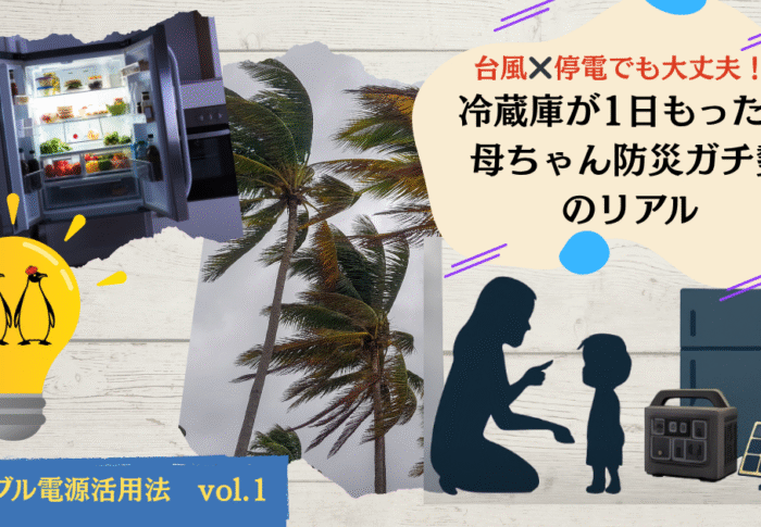 【体験談】冷蔵庫も大丈夫！我が家の防災ポータブル電源術